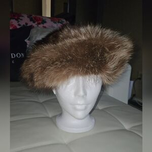 Brown Vintage Racoon Fur Russian-Style Hat